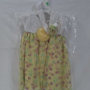 🌷🌞 SALE Infant Girls Yellow Floral Dress